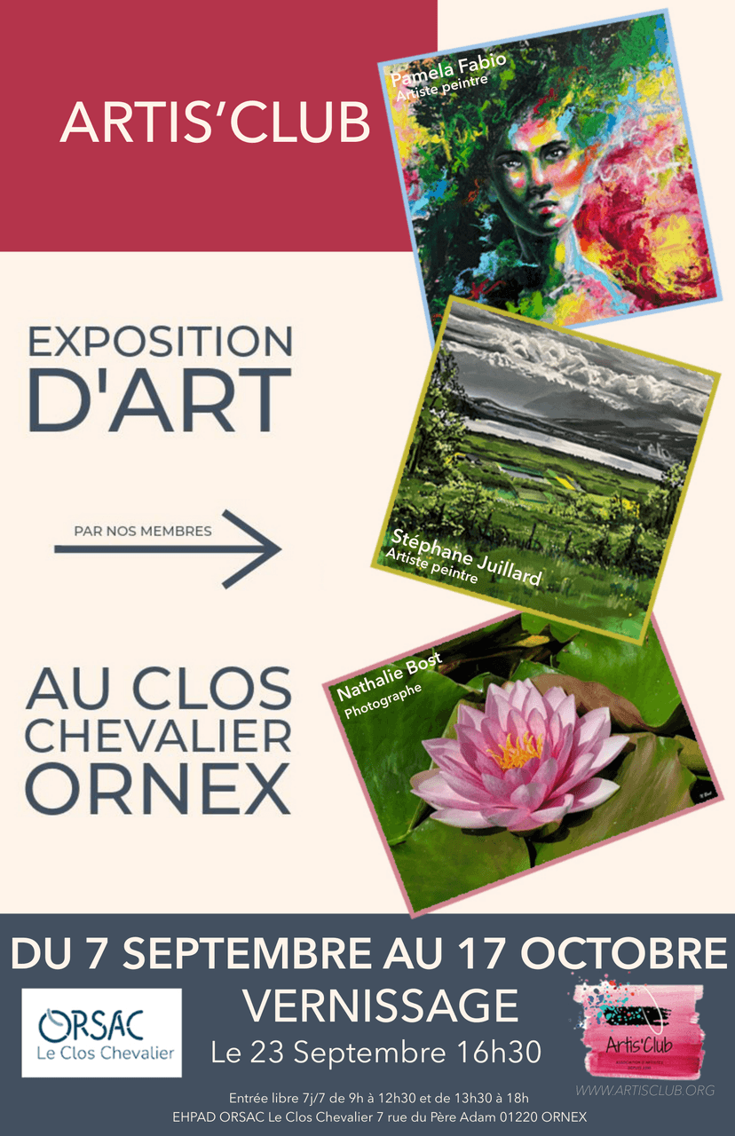 Affiche Exposition 2026 au Clos Chevalier à Ornex